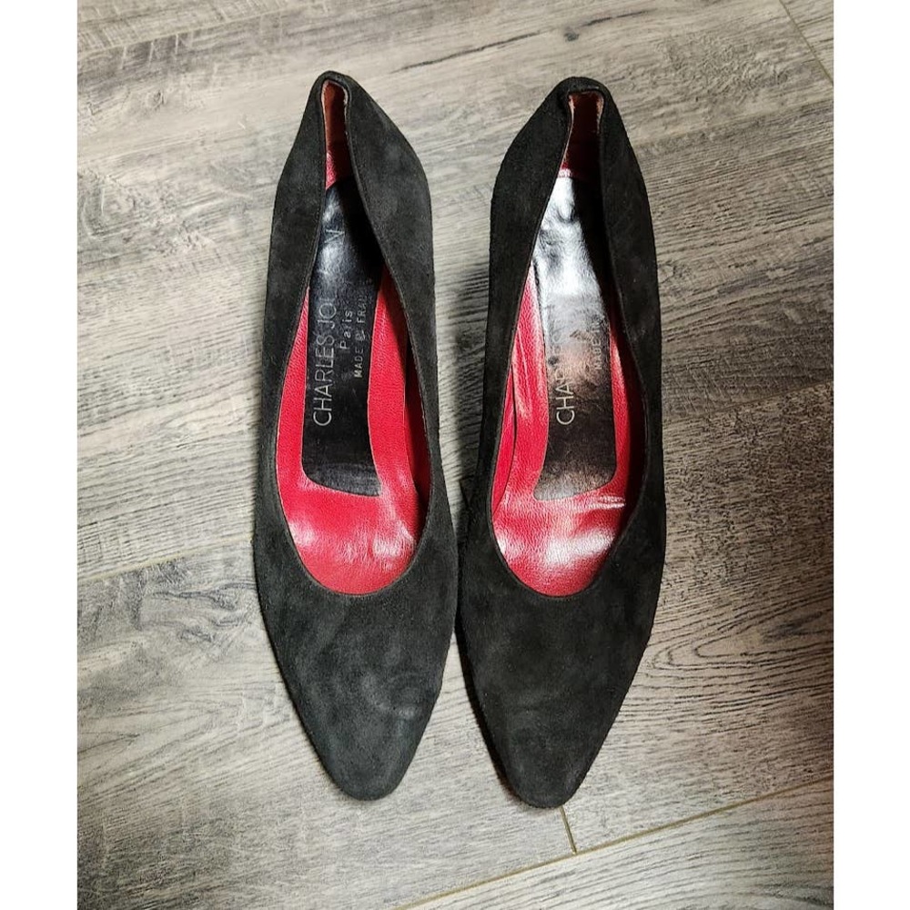 Black Vintage Charles Jourdan Heels Womens Size 8 Made in France